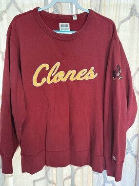 Clones Men's Crewneck Sweatshirt in Burgundy by (No Brand)